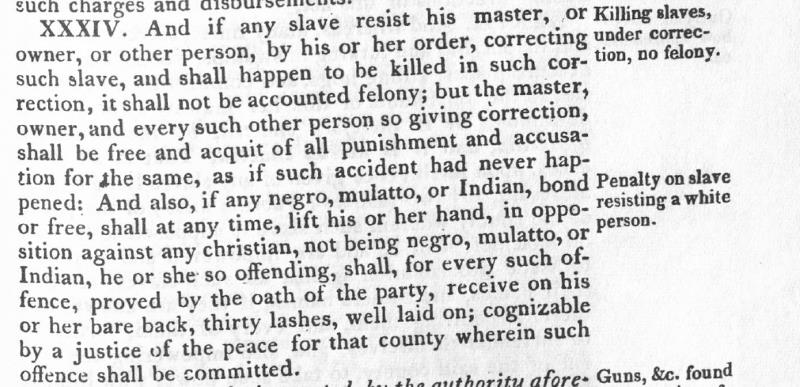 slave code of 1705