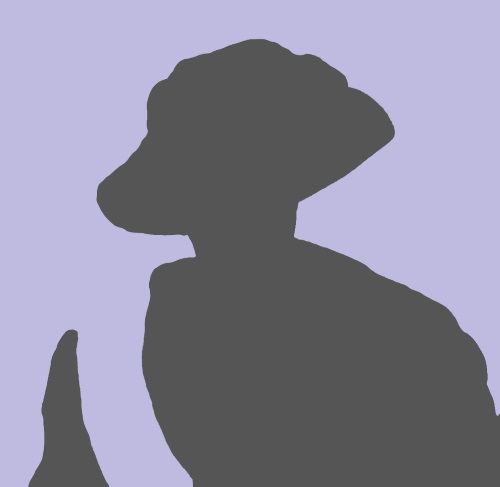 Silhouette with a sash representing a suffragist